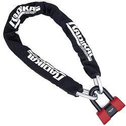 RADIKAL RK75150 Schijfvergrendeling Schijfslot + Ketting Met Hoge Beveiliging Motorfiets Antidiefstal Gehomologeerd CLASSE SRA, 150 cm, Gemaakt in Europa