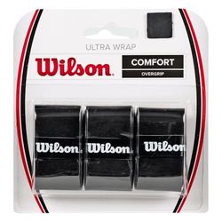 Wilson Grip WRZ403000 Impugnatura Ultra Wrap Overgrip, Unisex, Nero, 3 Unità