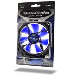 Noiseblocker Behuizingsventilator 92 mm BlackSilent Fan XE1 - pc-ventilator 92 mm met Silent Wings - het maximale volume bedraagt slechts 17 dB (A) en luchtstroom van 50 m³/h