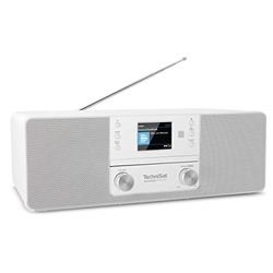 TechniSat DIGITRADIO 370 CD BT - Radio numérique stéréo (Dab+, FM, Lecteur CD, Bluetooth, écran Couleur, USB, AUX, Prise Casque, Installation compacte, réveil, 10 Watts, télécommande) Blanc