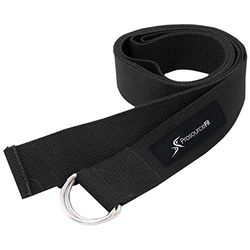 ProsourceFit Metalen D-Ring Yoga Strap, Zwart
