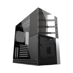 Geometric Future M4 Caliburn Mid/Mini Tower, Caja para Juegos E-ATX/ATX, Vidrio/Acero de 1,2 mm, Tipo C, Montaje Vertical para GPU, GEO-M4-CAL