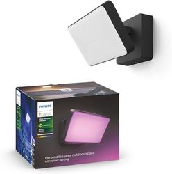 Philips Hue White and Color Ambiance Discover Proiettore per Esterni, 15W, Nero