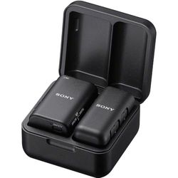 Sony ECM-W3S Draadloos microfoonsysteem voor enkele microfoon voor streaming, podcast en vergaderingen, zwart