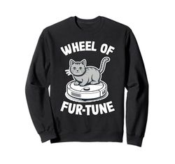 Wheel Of Fur-Tune Robot Vacuum Cleaner Funny Cat Sweatshirt