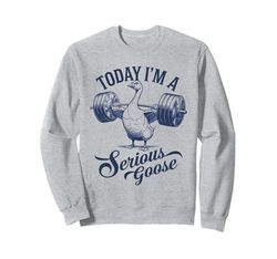 Today I'm A Serious Goose - Pesi per sollevamento pesi, palestra, fitness Felpa