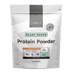Marque Amazon - Amfit Nutrition Poudre protéinée à base de plantes, caramel salé, 900g