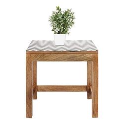 Penguin Home Mango Nesting Salontafel Met Zwart En Wit Blad, Klein