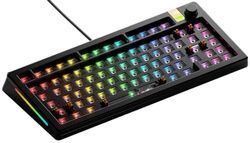 Glorious Gaming GMMK 3 PRO HE Barebones : clavier réactif, effet Hall, polling 8K, corps alu et joints modulaires, prise en charge des switches MX mécaniques et magnétiques, TKL 75 %, ANSI - Noir