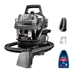 BISSELL SpotClean® HydroSteam™ | Vlekkenreiniger | HydroSteam™ -technologie | Stomen, schrobben, stofzuigen | Voor vloerkleden, tapijten en meer | 3689N, zwart/medium koel grijs/Copper Harbor