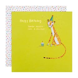 Hallmark Birthday Card - Contemporary Illustrated Cheetah Design