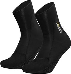 Cressi Canarie LT Duiksokken, uniseks, volwassenen, zwart, 4 mm, L
