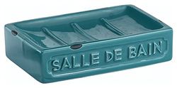 Gedy Vivienne Porte-Savon, céramique, Bleu, Taille Unique