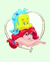 Komar Cuadro de pared Disney Ariel & Fabius | Habitación de habitación de bebé, decoración, impresión artística | sin marco | WB080-40x50 | Tamaño: 40 x 50 cm (ancho x alto)