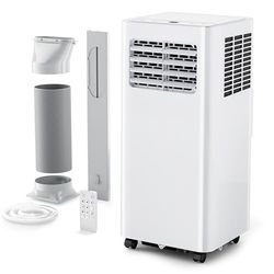 EUHOMY - Mobile Air Conditioners 8000BTU 3 in 1 Air Conditioner with Dehumidifier, Fan, Sleep Modes, AC Unit with Remote Control and 24-Hour Timer for