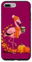 Automne Flamant Rose Pumpkin Spice Ambiance Festivités Coque pour iPhone 7 Plus/8 Plus
