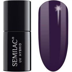 SEMILAC 100 Black Purple Nail UV Gel Polish | Long Lasting and Easy to Apply | Soak off UV/Led | Perfect for Home and Professional Manicure and Pedicure 7 ml