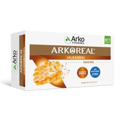 Arkopharma Arkoreal Jalea Real 1500mg Sin Azúcar 20 Ampollas, Revitalizante, Aumento De Defensas, Jalea Real Premium, Complemento Alimenticio
