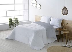 BOHEME Copripiumino, Micropile, Bianco/Grigio, Cama 105 cm (200x270 cm)