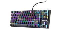 PREYON Red Blitz Claw Clavier Gamer - Rétroéclairage RGB - Deux Complets de Touches - Clavier Compact - Antighosting - Gateron Red - Clavier pour Joueurs