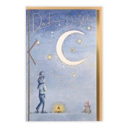 Clintons: Traditional Father's Day Card. Dad from Daughter Fathers Day Card, Love You to The Moon & Stars Father's Day Card, Dad from Daughter Fathers Day Card, 165 x 254, multi-color, 1165757
