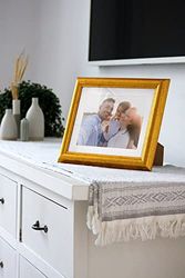 Frame Company Eldridge Mahogany Photo Frame with Gold Mount, 20x16 for 16x12 inch, fitted with perspex