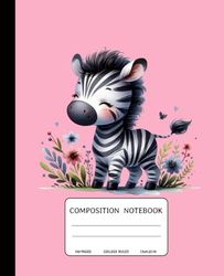 Composition Notebook: A Colorful Baby Zebra-Themed: 110 College-Ruled Pages | 7.5 x 9.25 Inches | Vibrant Baby Zebra for School, College, Work, and Creativity