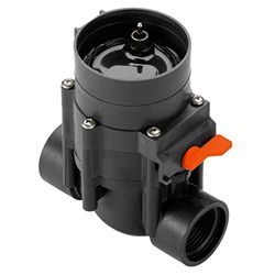 Gardena Válvula de rega de 9 V, unidade de controlo para o sistema de aspersão Gardena, pode ser usada manualmente, instalação simples, cor preta / laranja