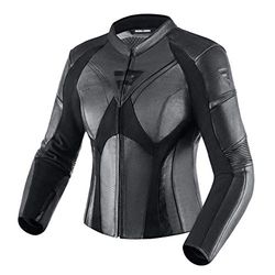 REBELHORN Rebel Dam motorcykeljacka för kvinnor oxläder armbågar axlar och ryggskydd ventilation 4 fickor reflekterande element