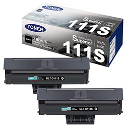 MLT-D111S Cartucce di Toner Compatibili per Samsung MLT D111L D111S per Samsung Xpress M2026W M2026 M2070 M2070W M2070F M2070FW M2020W M2020 M2022 M2022W (Nero, 2-Pack)