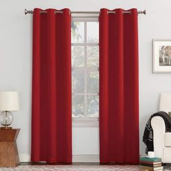 Sun Zero Easton Panneau de Rideau occultant à économie d'énergie avec œillets - 101,6 x 213,4 cm - Rouge
