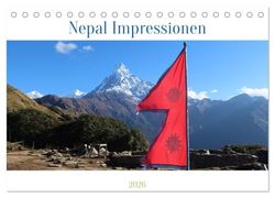 Nepal Impressionen (Tischkalender 2026 DIN A5 quer), CALVENDO Monatskalender: Unterwegs für Nepals Kinder - Zukunft durch Bildung