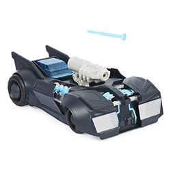 DC Batmobile Tech Defensor de Batman, vehículo transformable con Lanzador de proyectiles, Juguete para niños a Partir de 4 años