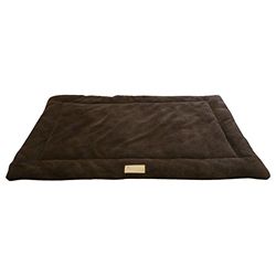 Ellie-Bo Sherpa Fleece Mat Bed in Bruin - Past op Ellie-Bo XXL 48 Inch Kooien en Kratten