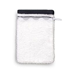 frottana Smooth Waves Wash Mitt 20 x 15 cm 100% Cotton Snow