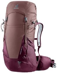 deuter Futura Pro 34 SL vandringsryggsäck för kvinnor, Ashrose-cassis, 34 L, Minimalistisk