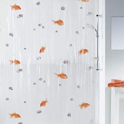 Spirella Tenda da Doccia in Vinile 180x200, Colore: Arancione