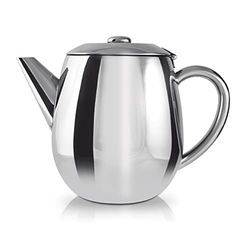 Café Olé EHT-050 Café Ole Everyday Economy Ware - Teiera in acciaio inox 18/10 con coperchio incernierato, beccuccio antigoccia, manici vuoti Stay Cool (1420 ml)
