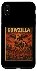 Gigante Cowzilla Mucca Giovenca Divertente Classico Horror Japan City Custodia per iPhone XS Max