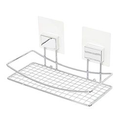 Compactor BESTLOCK MAGIC BATH - Estantería de baño adhesiva, 25x11,5x15 cm, cromo