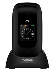 NODIS SN-09 2.4" Negro Teléfono para Personas Mayores - Teléfono móvil (Flip, SIM única, 6,1 cm (2.4"), 0,3 MP, 800 mAh, Negro)