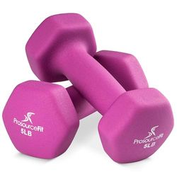 ProsourceFit Neoprene Mancornas, unissexo - adulto, roxo, 5 LB