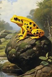 Golden Poison Dart Frog Notebook: Beautiful Illustration / 6" x 9" / 100 Lined Pages