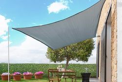InnovaGoods® Zonnezeil, 2 x 3 m, waterdicht, rechthoekig, voor buiten, terras, uv-bescherming, voor buiten, pergola, tuin, terras. grijs