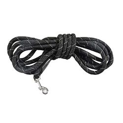 Bobby Canifrance, Walk 5 M, Correa para Perros 5 Metros/Grosor 1,5 cm, Correa Tubular para Perros, Nylon Resistente, Negro