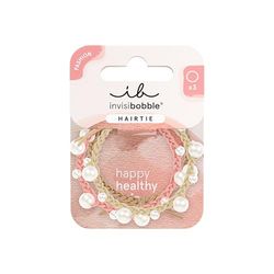 invisibobble - HAIR TIE Princess Pearl - Set da 3 elastici a spirale con perle per acconciature eleganti - Per capelli per donne e ragazze - Look trendy, tenuta sicura, rispetto per i capelli