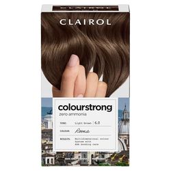 Clairol Colour Strong Permanent Hair Dye - 6.0 Light Brown