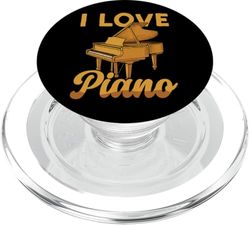Piano Teacher Pianist I Love Piano I Love Piano PopSockets PopGrip for MagSafe