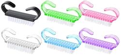 6 pennelli per unghie, spazzola per unghie a mano, in plastica, spazzole per unghie, spazzola per unghie, per pulizia delle unghie e dei piedini, strumento per manicure per pennello nail art