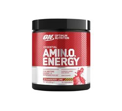 Optimum Nutrition Amino Energy Pre Workout Powder, Energy Drink with Amino Acids, BCAA and L-Glutamine, Food Supplement with Vitamin C and Caffeine, Strawberry Lime Flavour, 30 Servings, 270 g